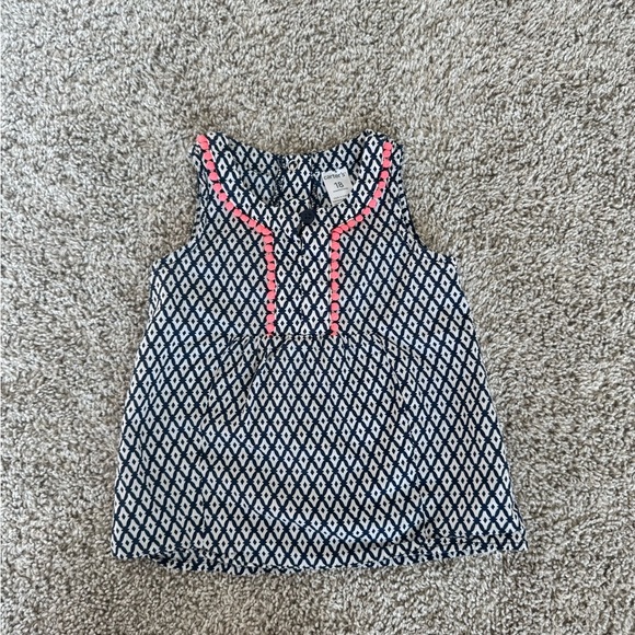Carter’s Baby Girl Sleeveless Geometric Print Top Tank Top - Size 18 Months - Picture 3 of 8